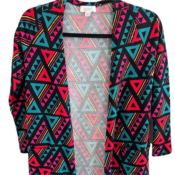 NWT Lularoe Sarah Longline Aztec Print Geometry Duster Cardigan XS - Picture 2 of 9
